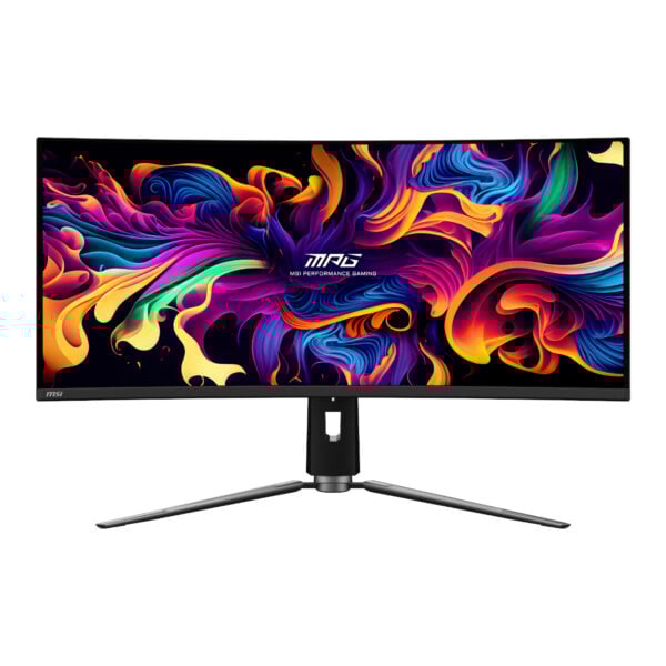“MSI MPG 34-inch QD-OLED curved gaming monitor – ultra-wide UWQHD resolution, 240Hz refresh rate, immersive display for gamers and creators – available at Infinite Tech SA.”