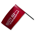 4x4 dune safety flag mounted to canopy T-slot