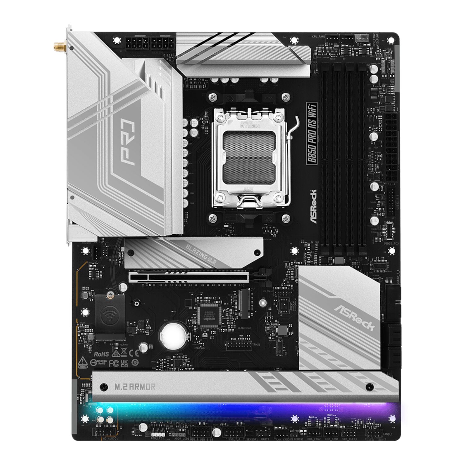 ASRock B850 Pro RS Wi-Fi ATX Motherboard (AMD AM5, DDR5, PCIe 5.0) - Image 3