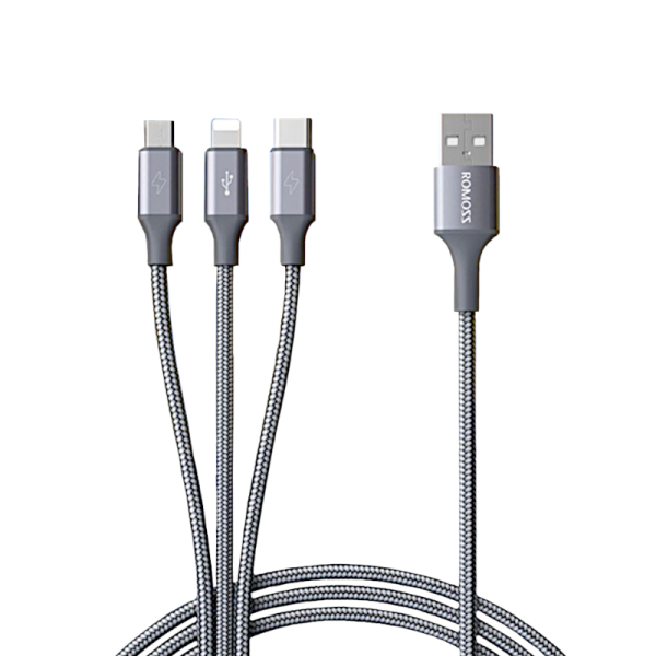 ROMOSS CBL USB TO TYPC|MICR|LTNG 1M SG