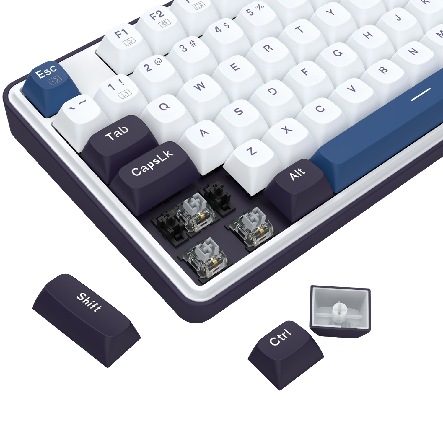 Redragon K689 WYVERN RGB Wired Mechanical Keyboard - White/Black - Image 8