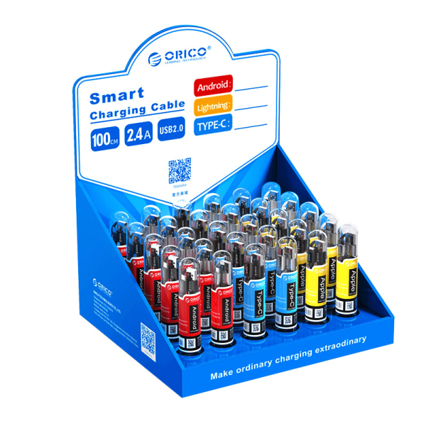 ORICO Smart Charging Cable Box | 10 x MicroUSB|10 x Lightning/8Pin | 10 Type-C