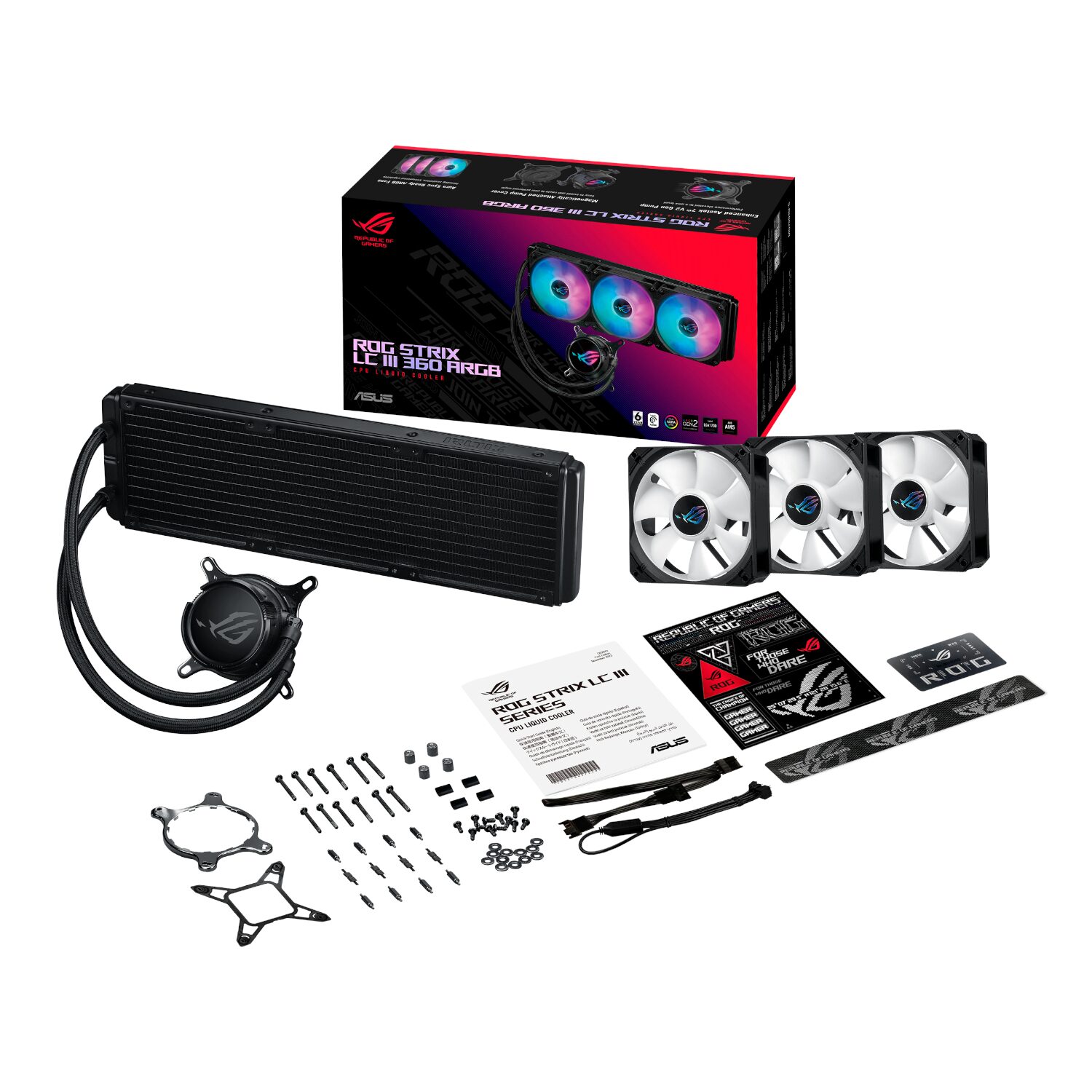 ASUS ROG Strix LC III 360 ARGB Liquid CPU Cooler - Black - Image 6