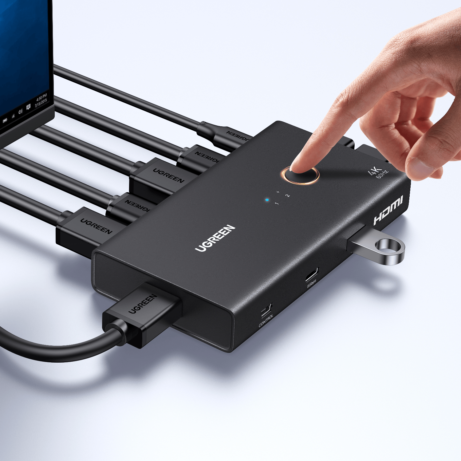 UGreen HDMI 2.0 KVM Switch 2-In-1 Out - Image 4