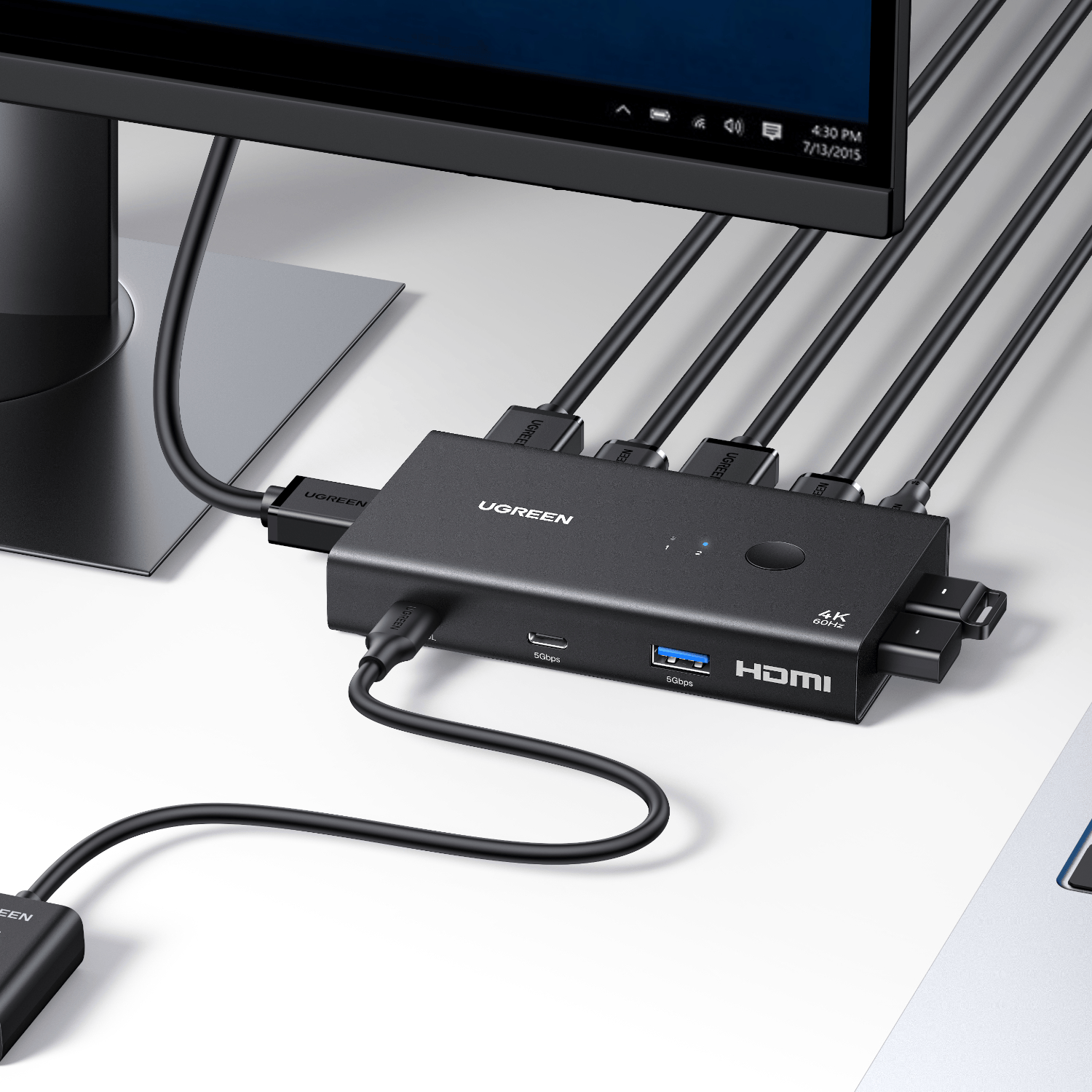 UGreen HDMI 2.0 KVM Switch 2-In-1 Out - Image 5