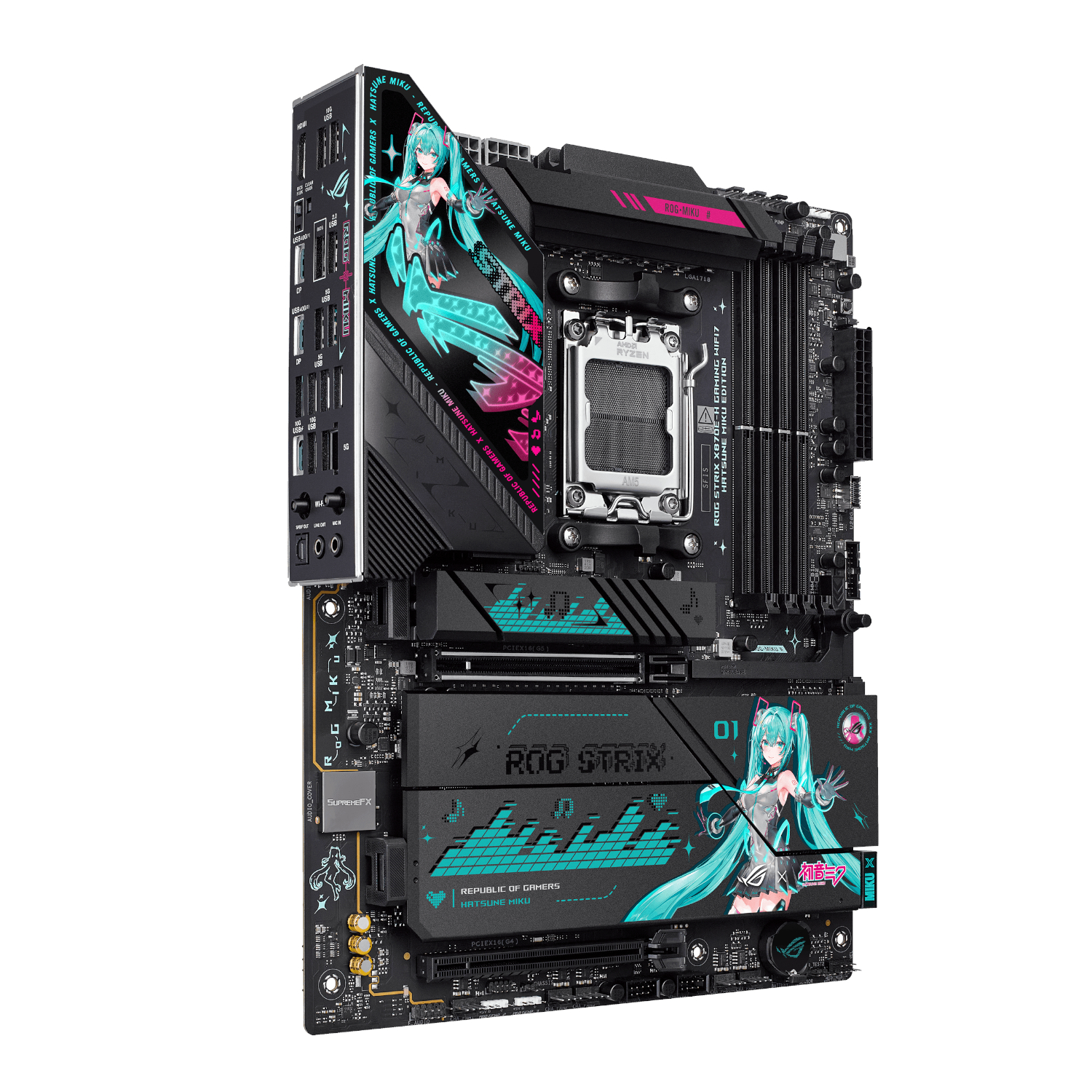 Asus ROG Strix X870E-H Gaming Wi-Fi 7 AM5 ATX Hatsune Miku Edition Motherboard - Image 3