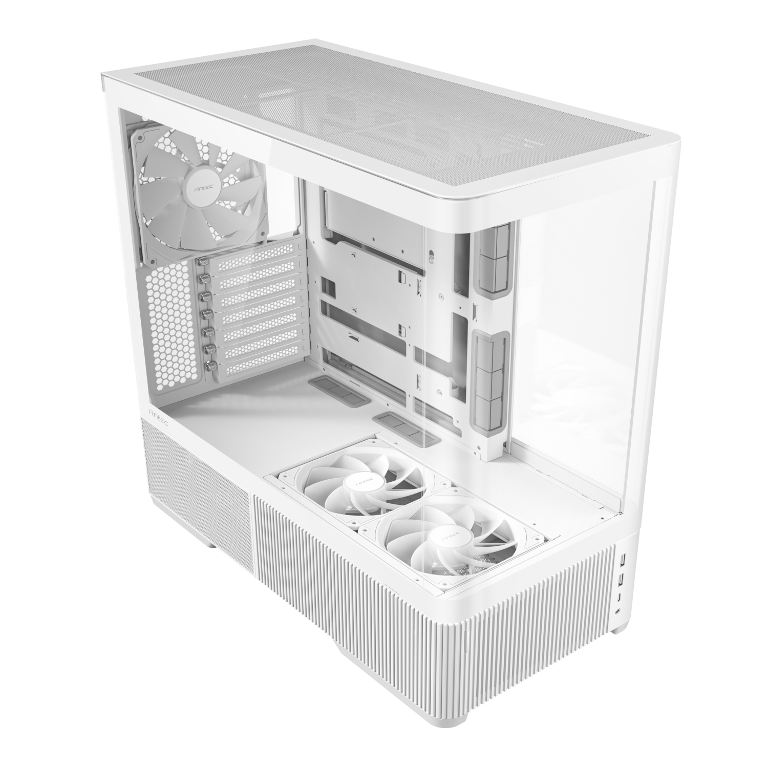 Antec C6 CURVED AIR ATX | Micro-ATX | ITX Mid-Tower Gaming Chassis - White - Image 4