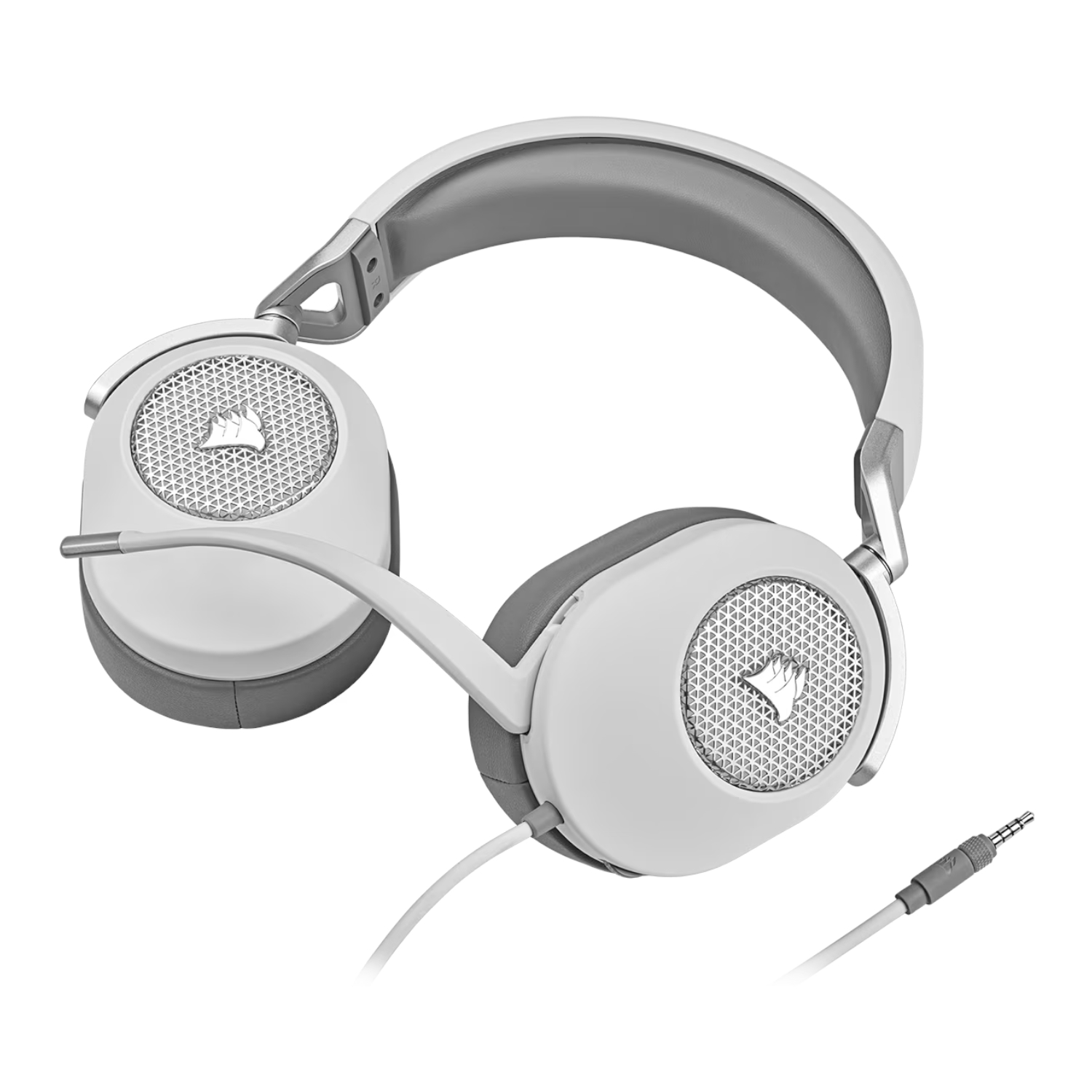 Corsair HS65 SURROUND Wired Gaming Headset — White (AP) - Image 3