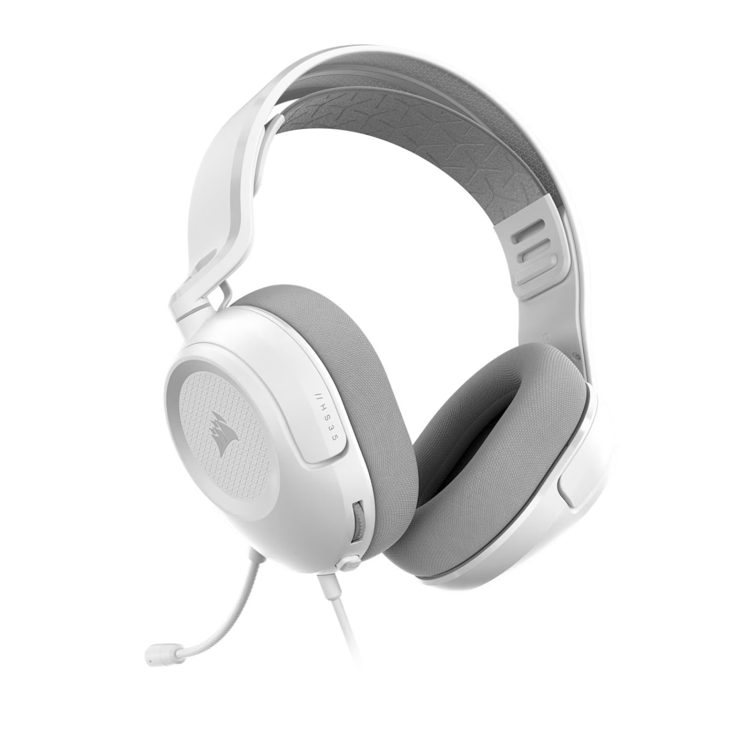 Corsair HS35 v3 Wired Gaming Headset - White - Image 2