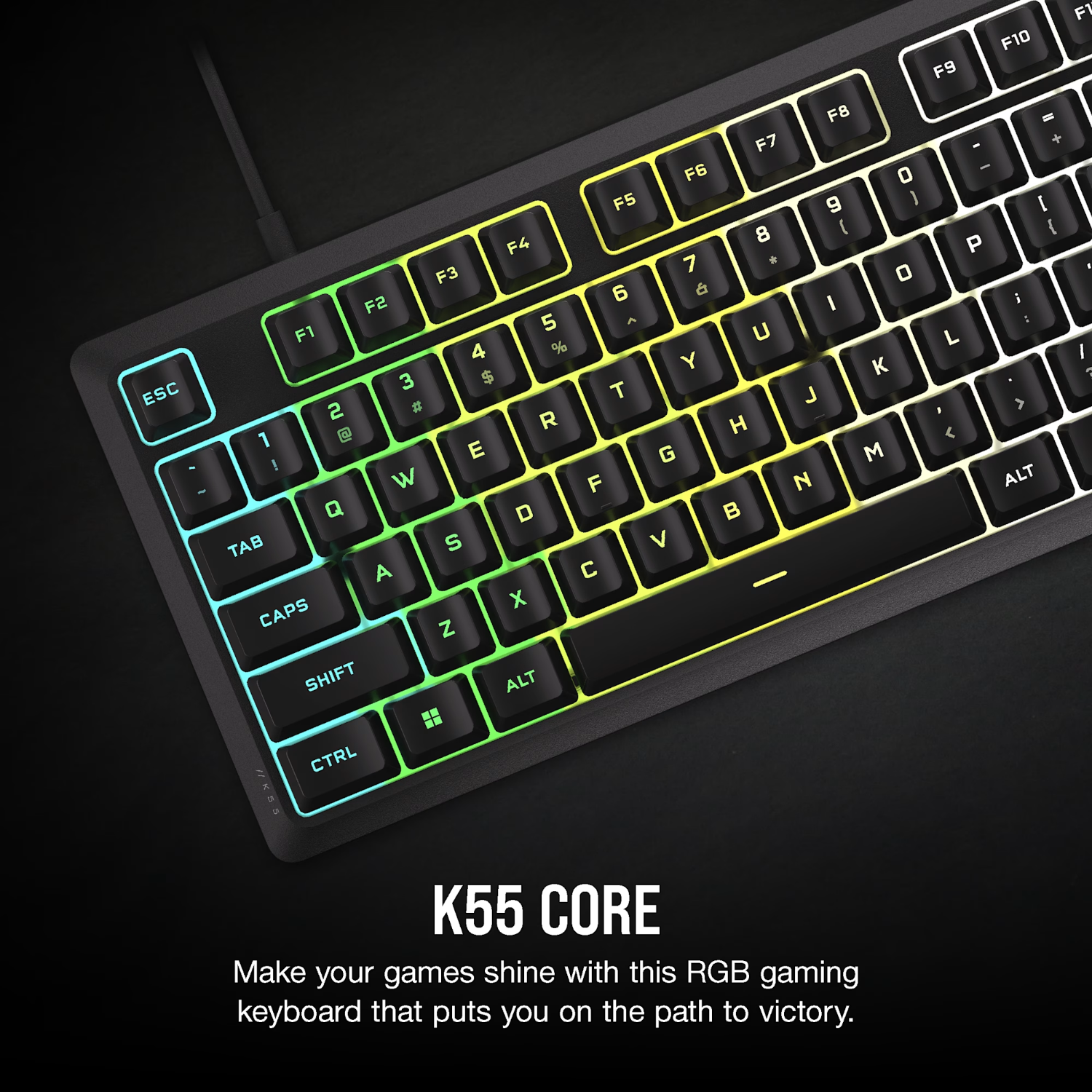 Corsair K55 CORE RGB Gaming Keyboard - Black - Image 2