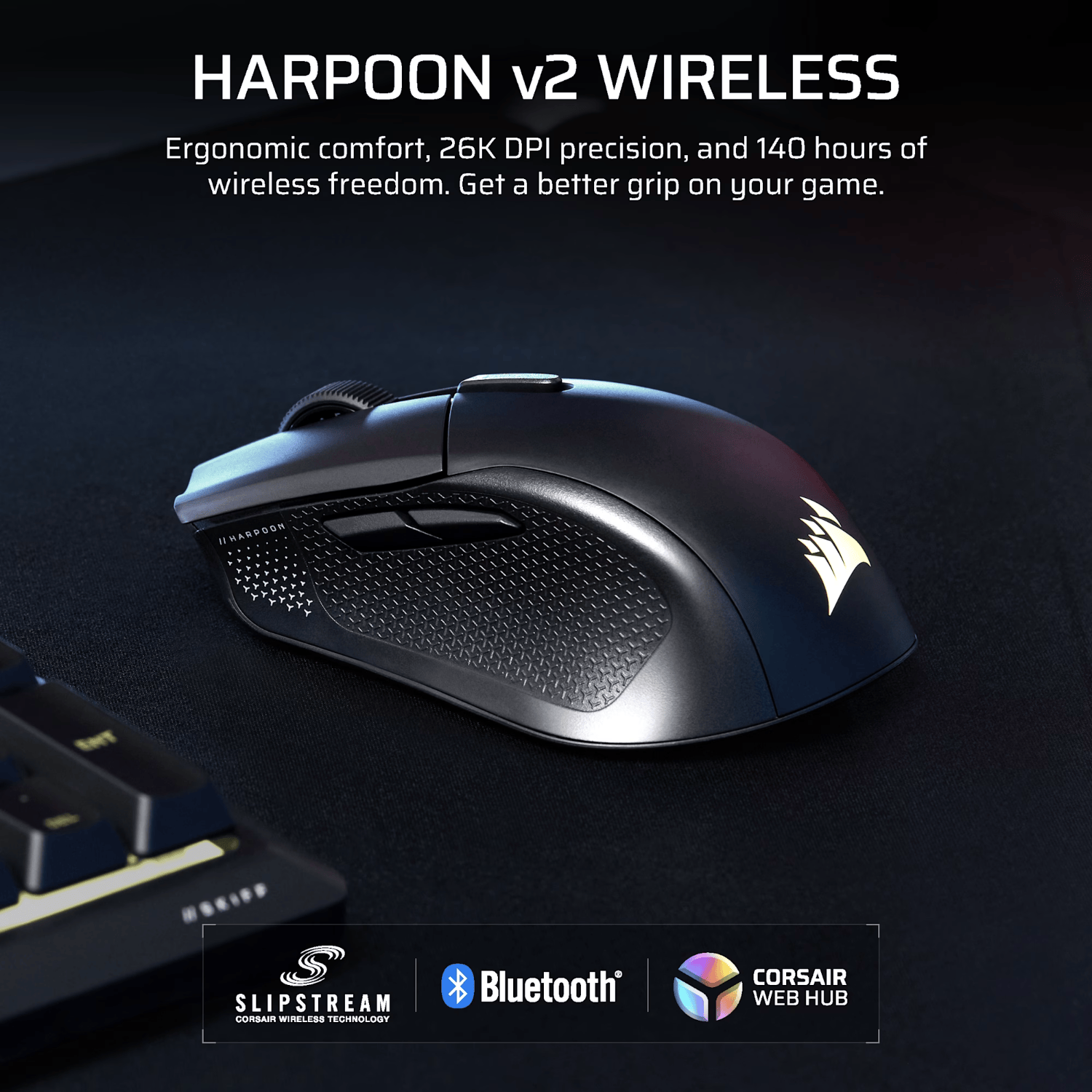 Corsair HARPOON v2 26000 DPI Wireless Gaming Mouse - Image 2