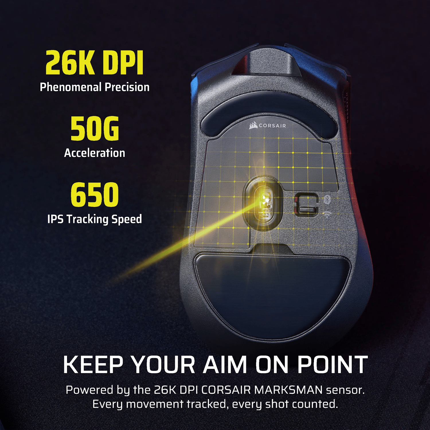 Corsair HARPOON v2 26000 DPI Wireless Gaming Mouse - Image 4