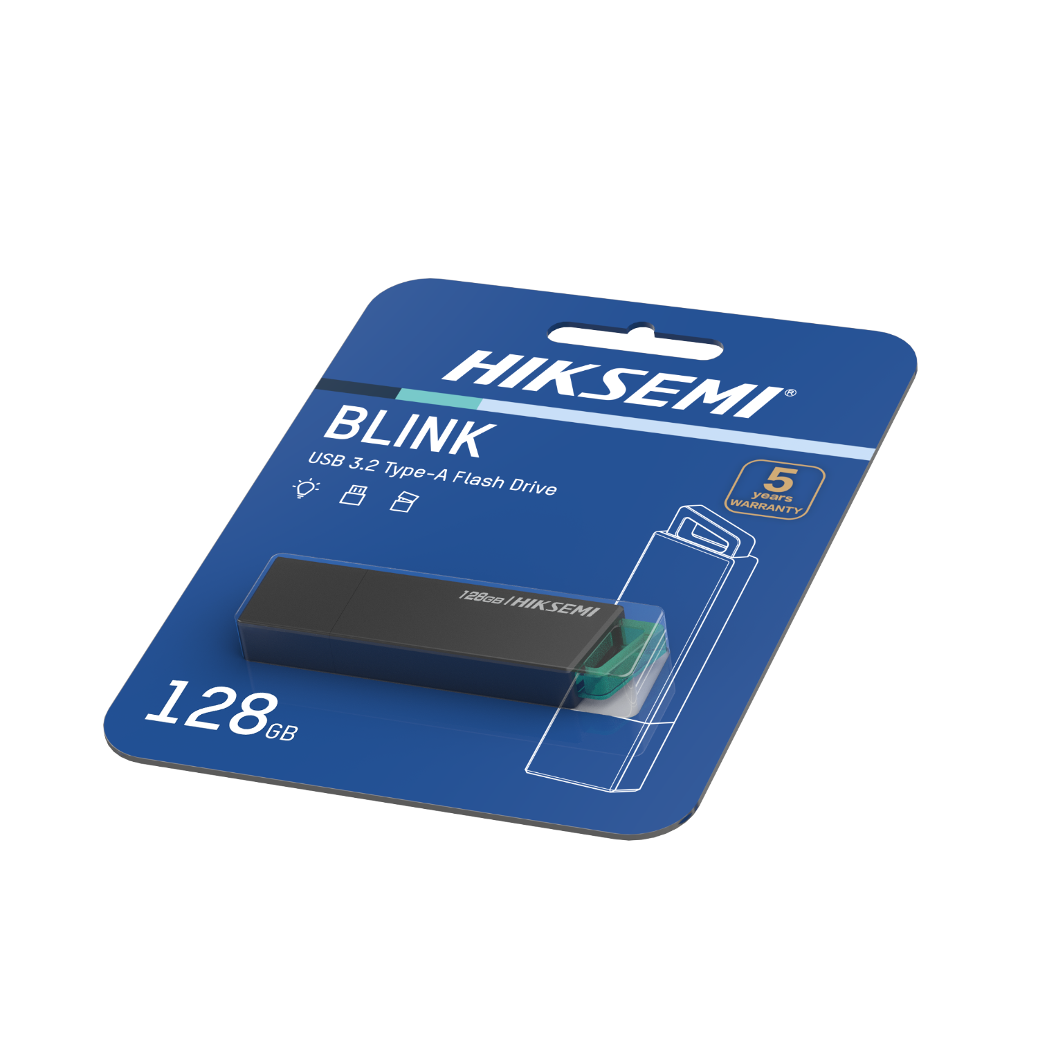 Hiksemi Blink 128GB USB3.2 Flash Drive - Black - Image 5