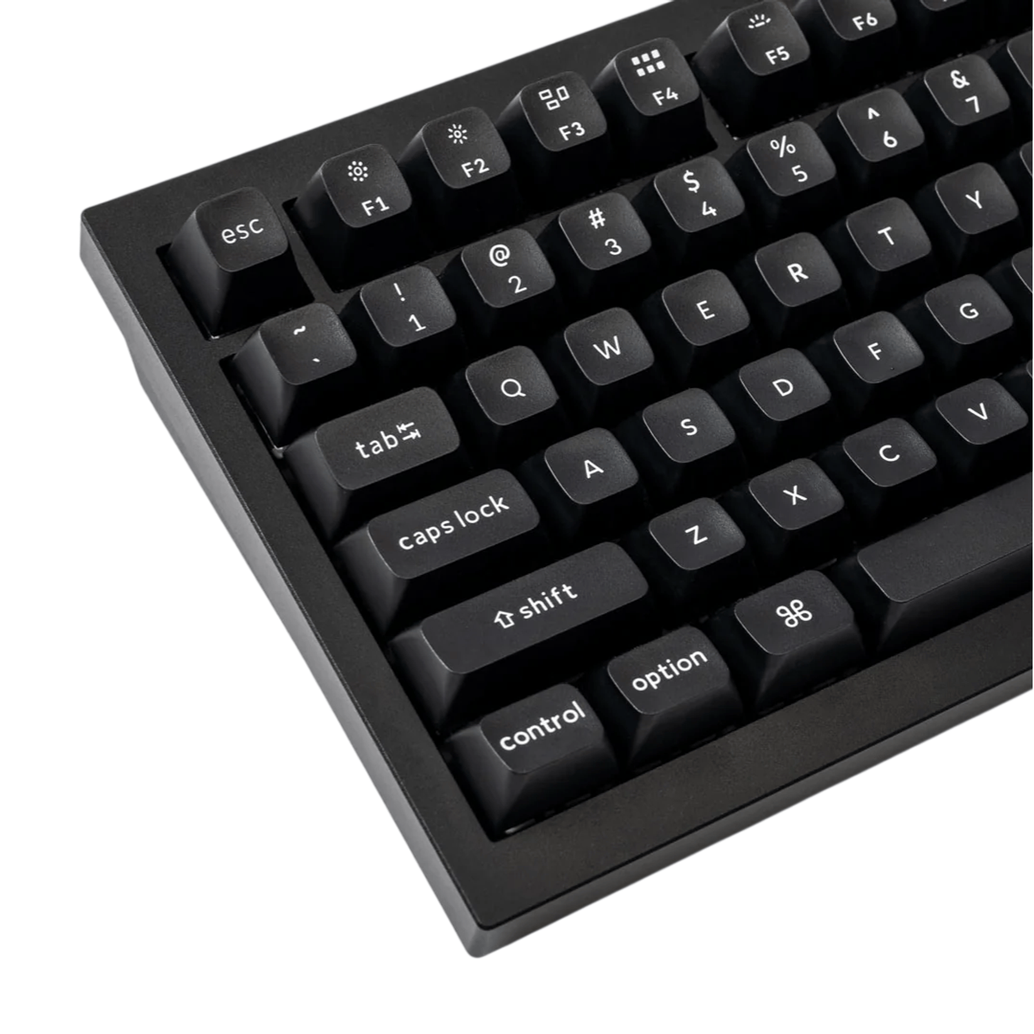 Keychron double Shot KSA PBTFull Keycap Set - White On Black - Image 2