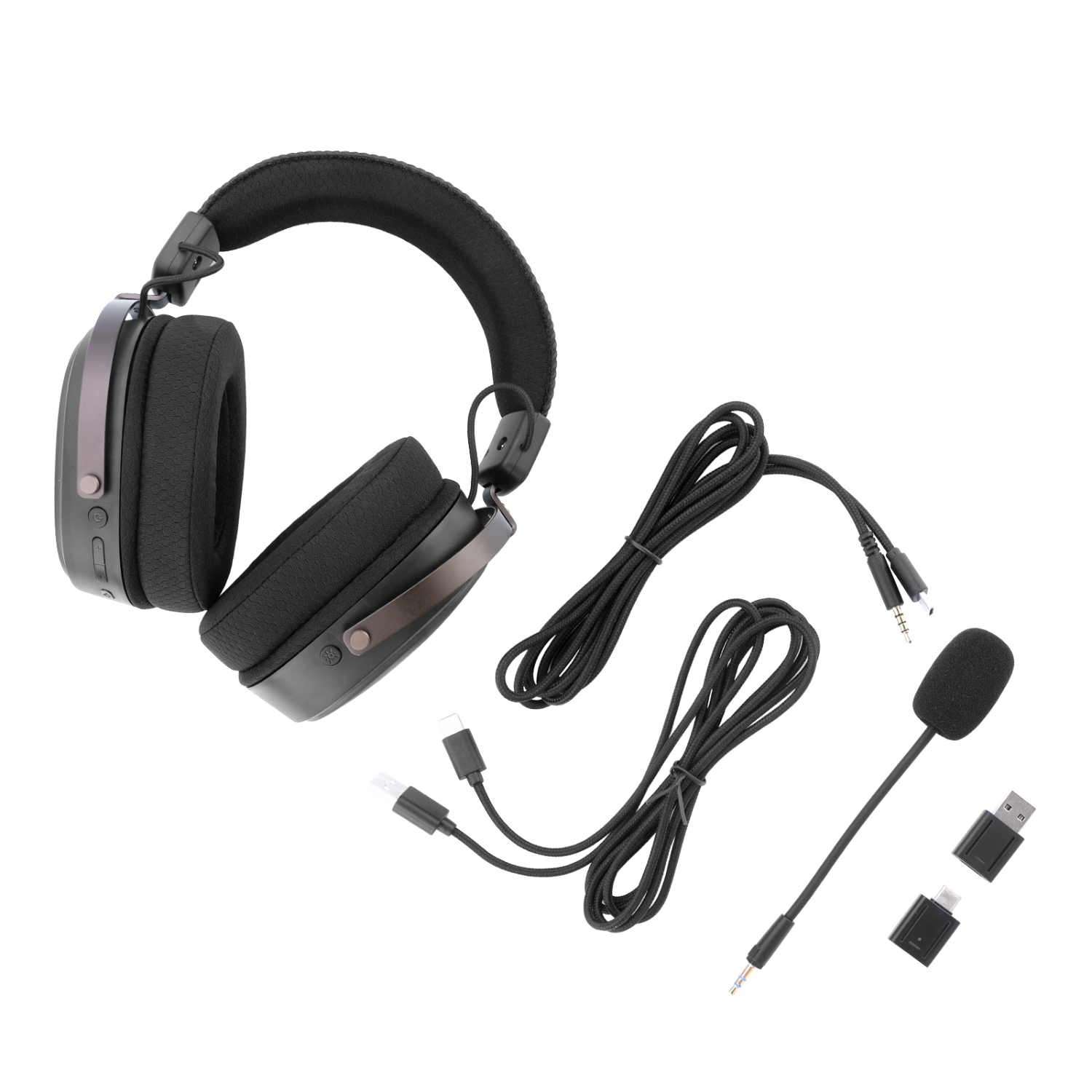 Redragon FURY WRS Over-Ear Wireless Gaming Headset - Black - Image 6
